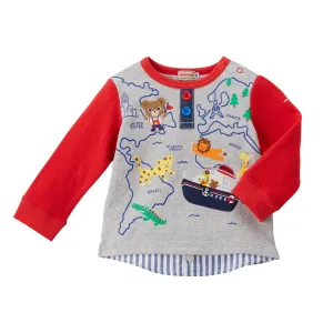 Cruising Pucchi Bear Layered Style Long Sleeve Tee
