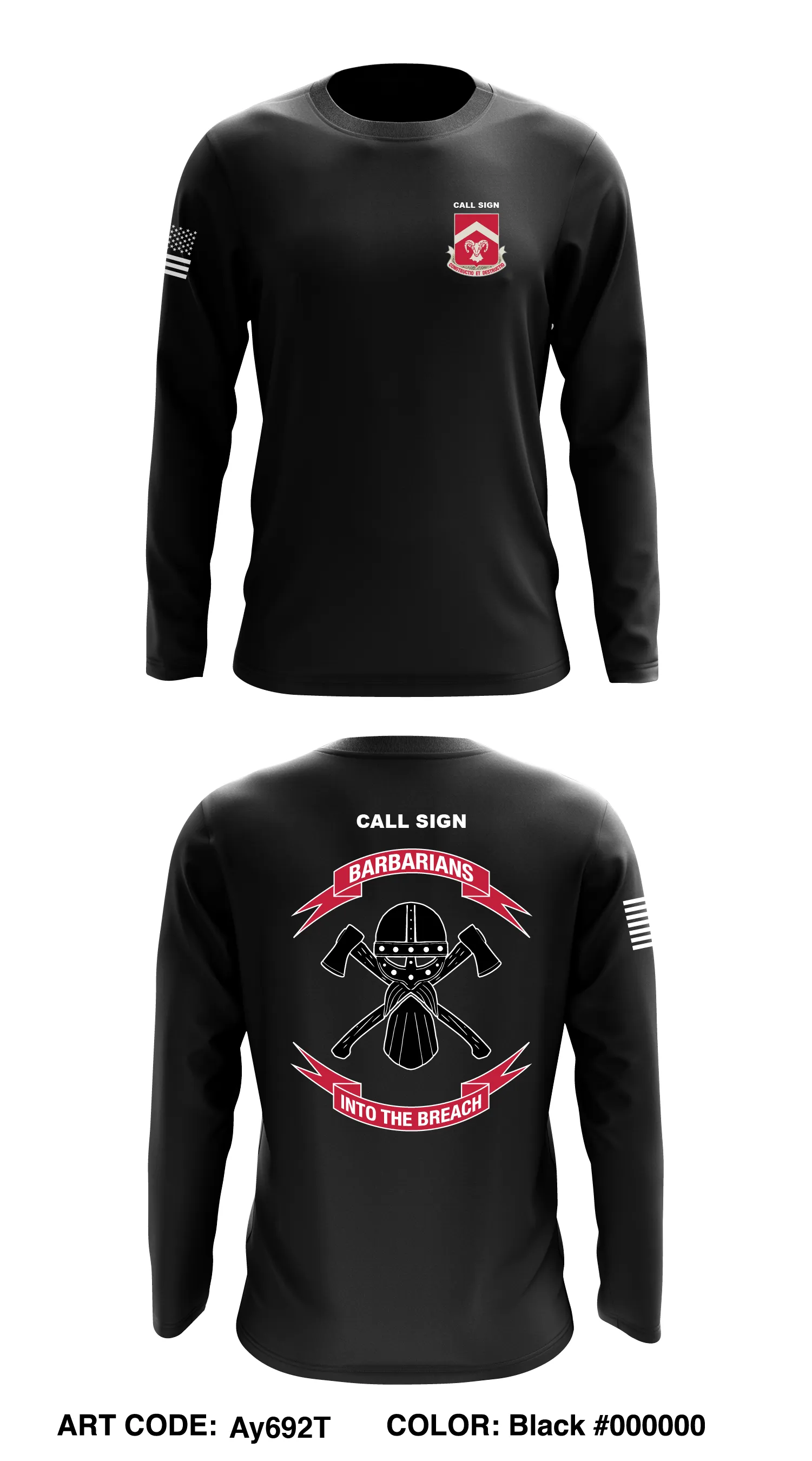 CUSTOM - B Co, 40th BEB, 2ABCT  Core Men's LS Performance Tee - Ay692T