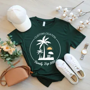 Custom Family Trip 2025 Shirt, Custom Summer Shirt, Custom Family Vacation Shirts, Family Vacation Shirts, Custom Vacation Shirts, Beach Tee