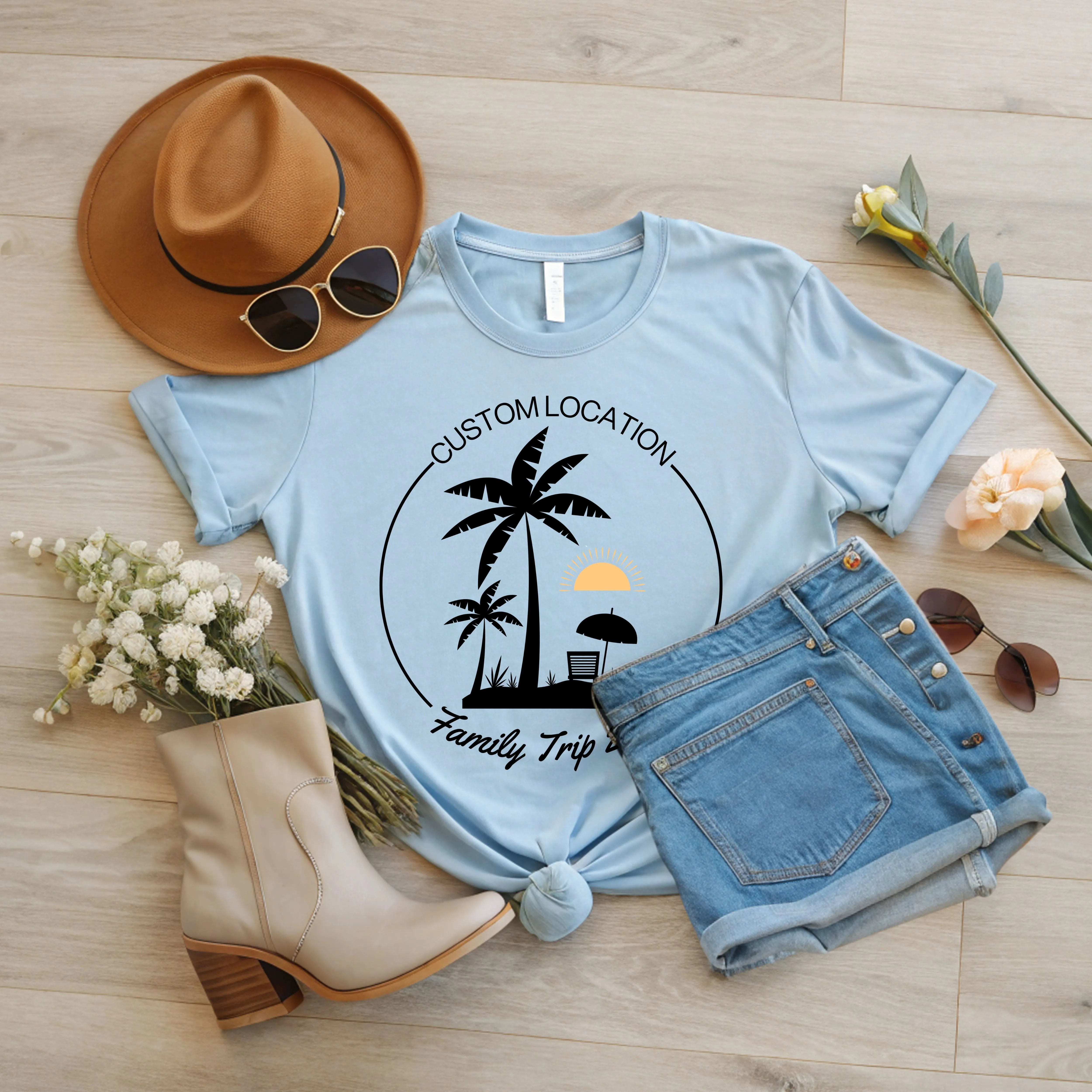 Custom Family Trip 2025 Shirt, Custom Summer Shirt, Custom Family Vacation Shirts, Family Vacation Shirts, Custom Vacation Shirts, Beach Tee
