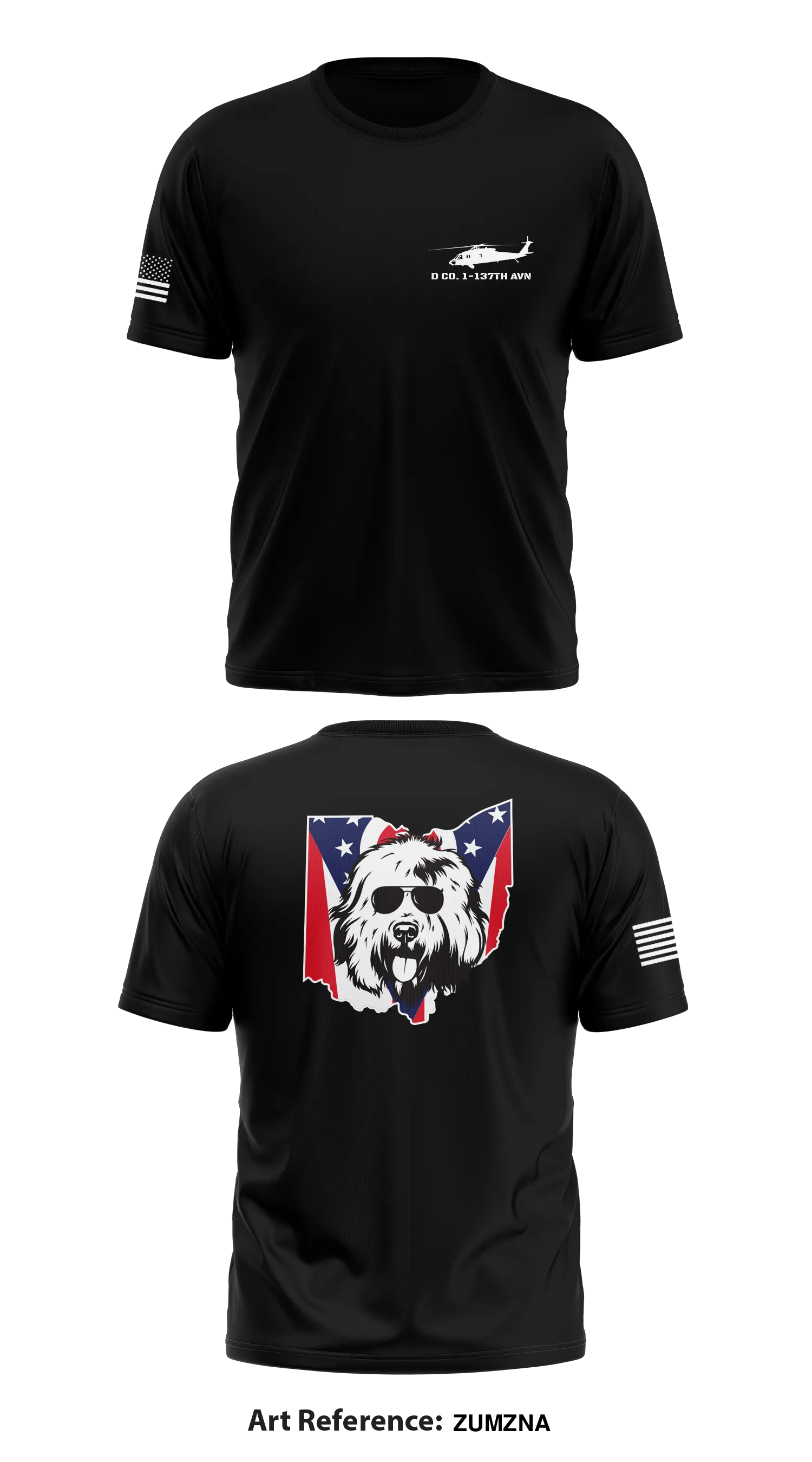 D co. 1-137th AVN  Store 1 Core Men's SS Performance Tee - ZuMzNa