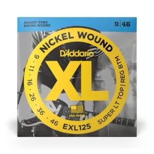 D'Addario EXL125 - Nickel Wound SUPER L-TOP R-BTM 09-46