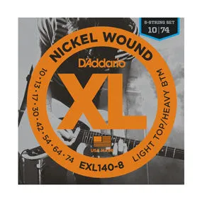 D'addario EXL140 8 String Light Top/Heavy Bottom Strings