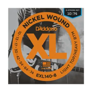 D'addario EXL140 8 String Light Top/Heavy Bottom Strings