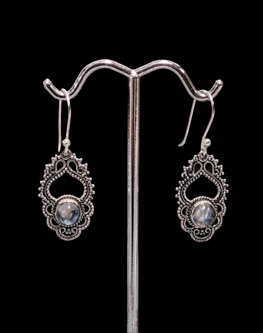 Dangly Labradorite Earrings