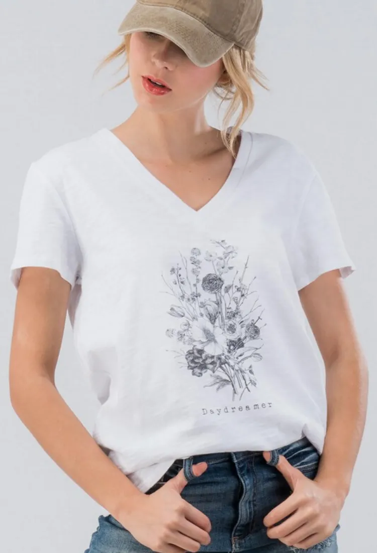 Daydreamer Flower Tee-Final Sale