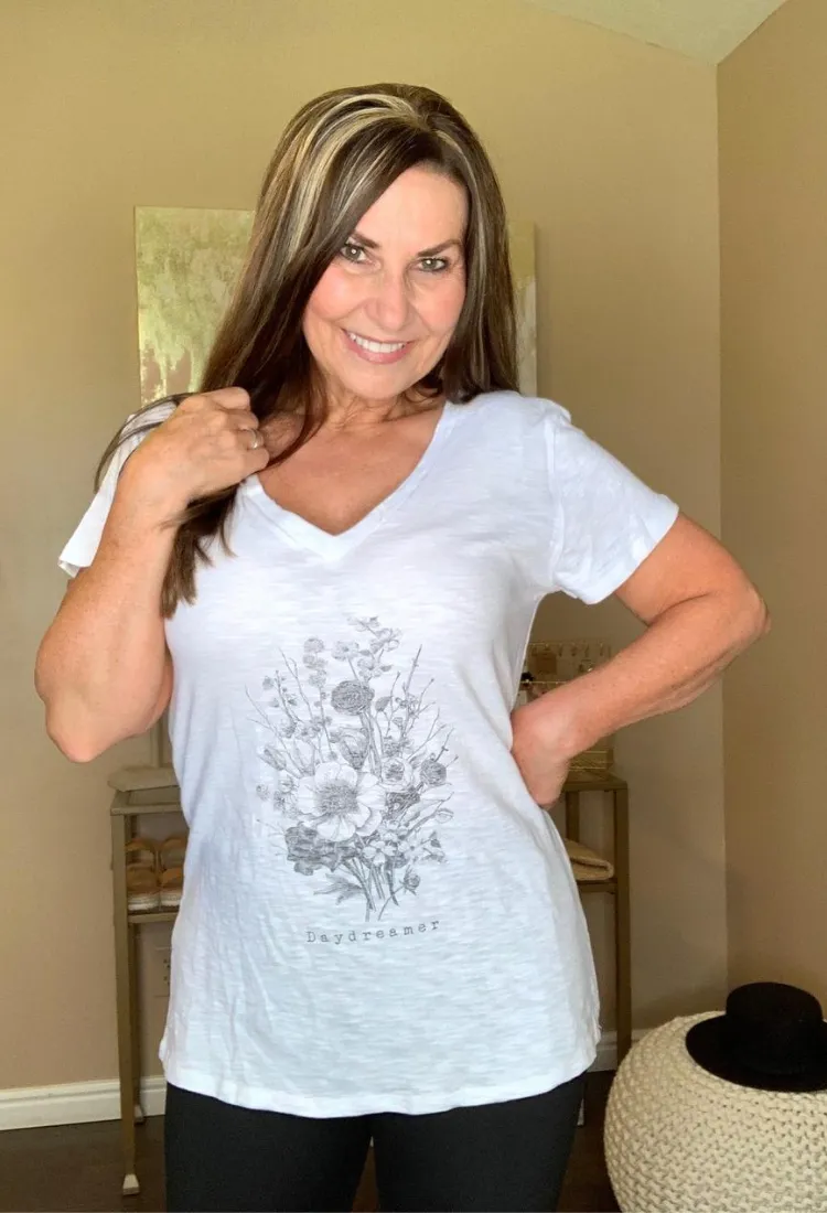 Daydreamer Flower Tee-Final Sale
