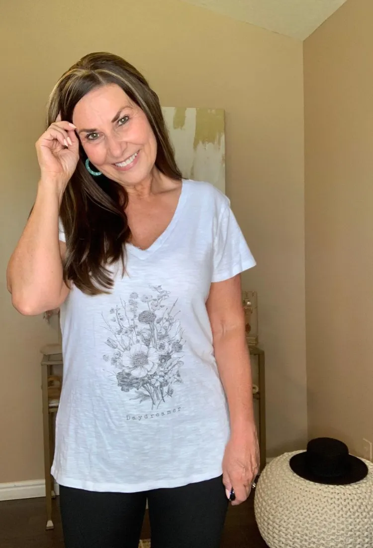 Daydreamer Flower Tee-Final Sale