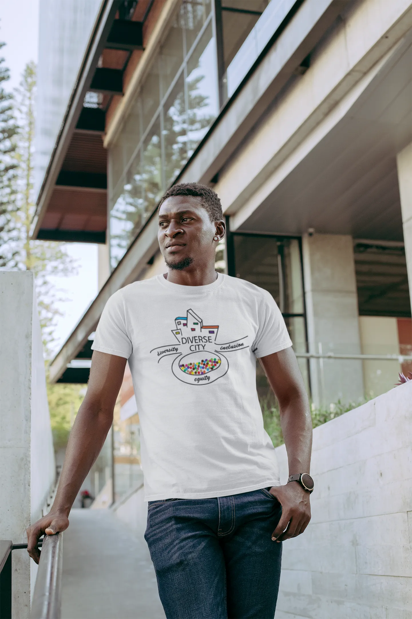 Diverse City Logo Short-Sleeve Gender Neutral T-Shirt