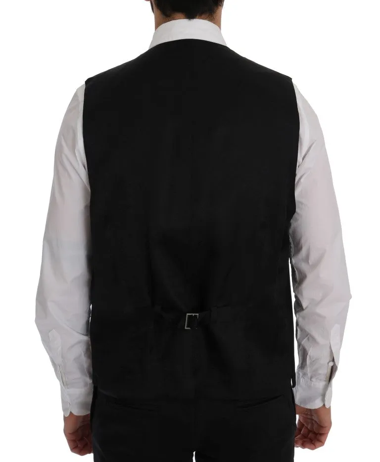 Dolce & Gabbana Elegant Striped Wool Blend Waistcoat Vest