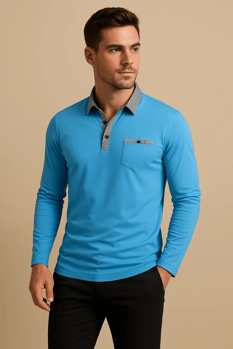 Domoir | Timeless Long Sleeve Polo Shirt