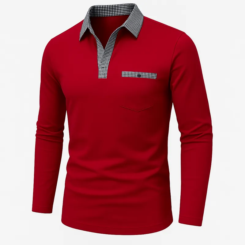 Domoir | Timeless Long Sleeve Polo Shirt