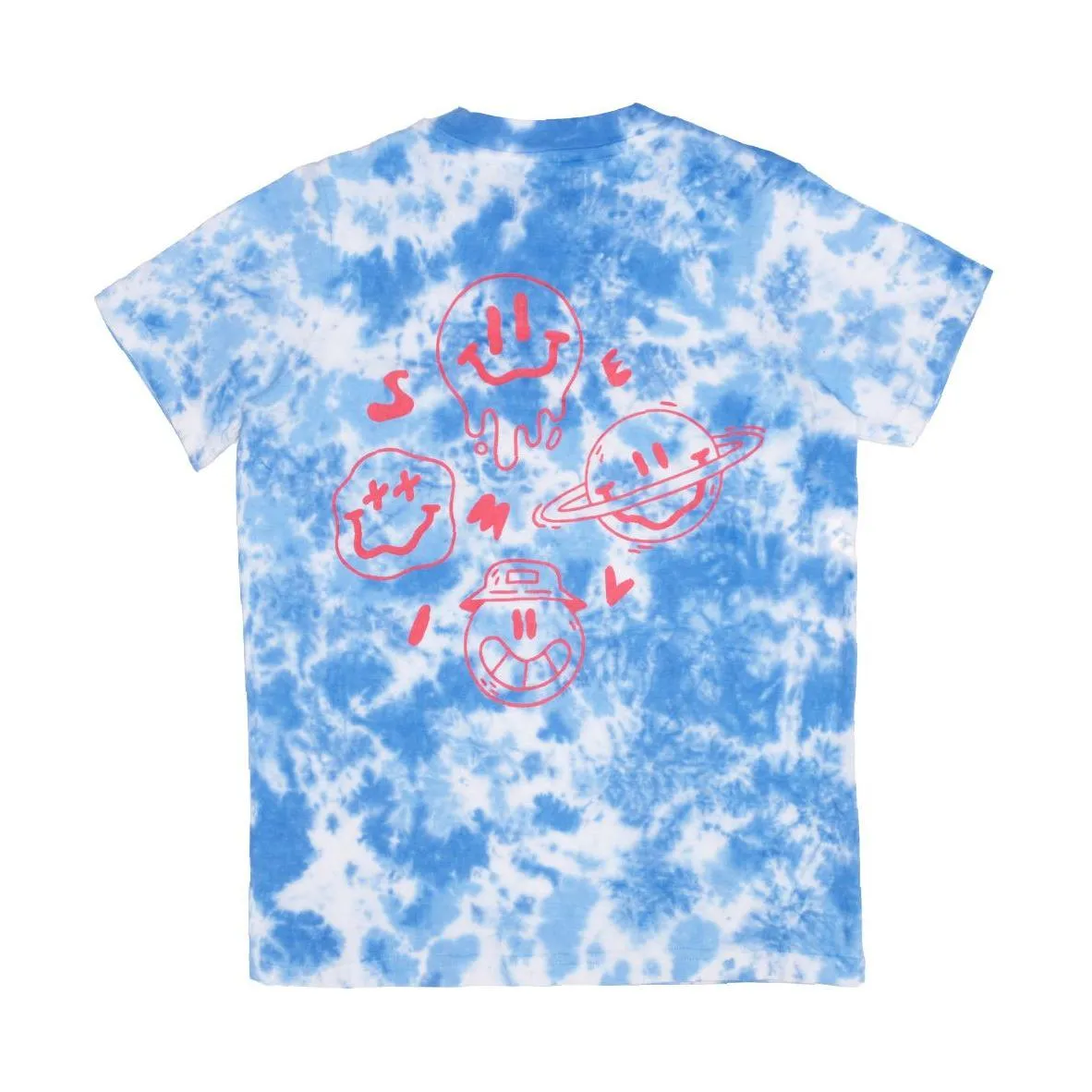 Drippin in Smiles Blue Tie-Dye Tee