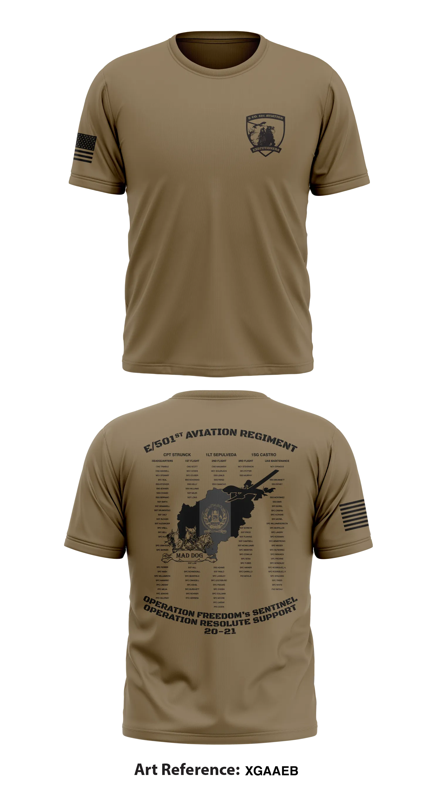 E/501ST AVN REGT Store 1 Core Men's SS Performance Tee - XGaAeb