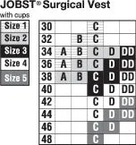 EA/1 JOBST SURGICAL VEST W/LEFT CUP ONLY, SIZE 1, 31IN-35IN (79CM-89CM)