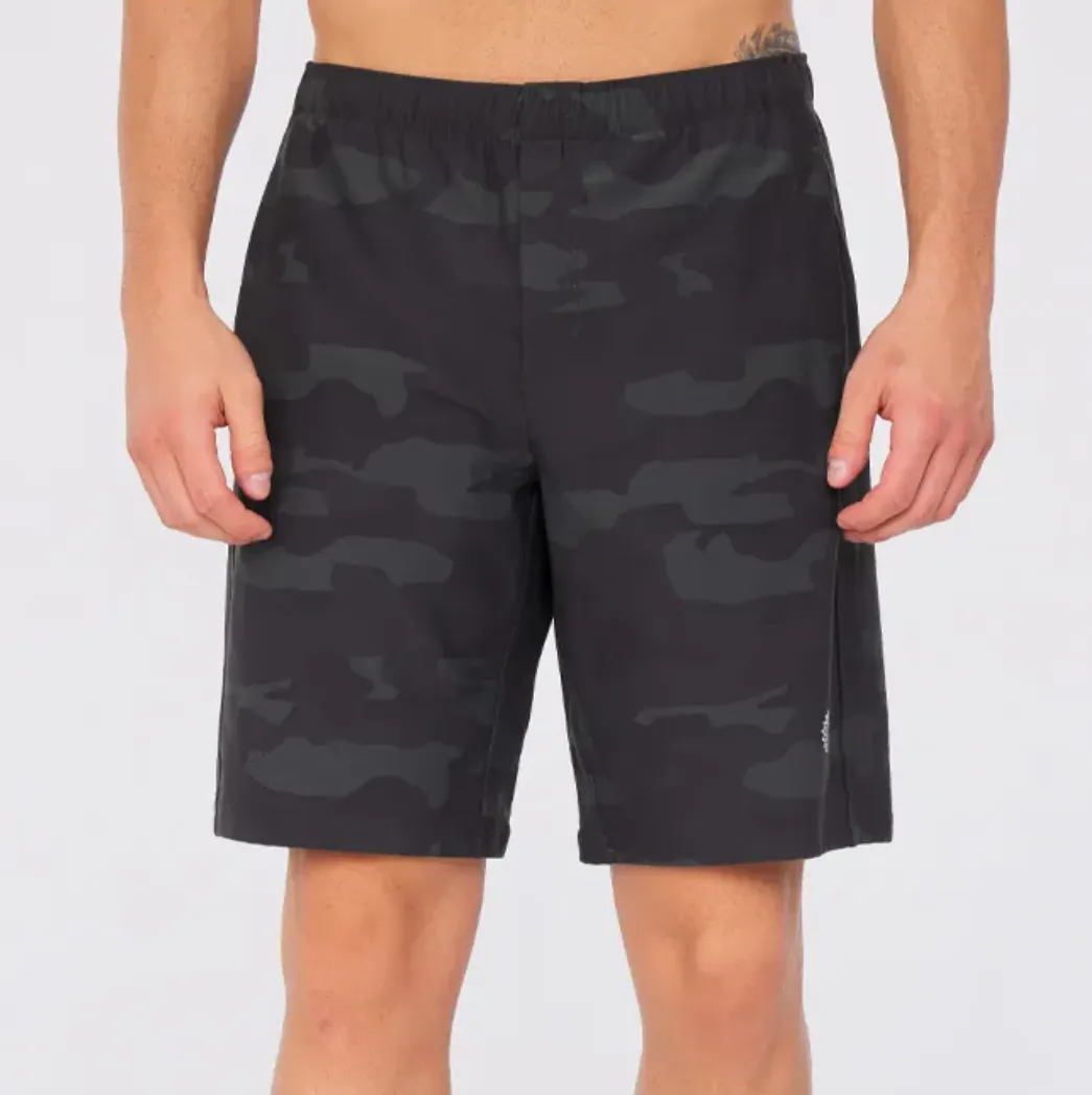 easyoga Lespiro Men's Springy Shorts - T09 Black Camouflage