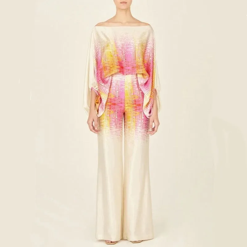 Edith | Comfy Silk Blouse & Pants Set