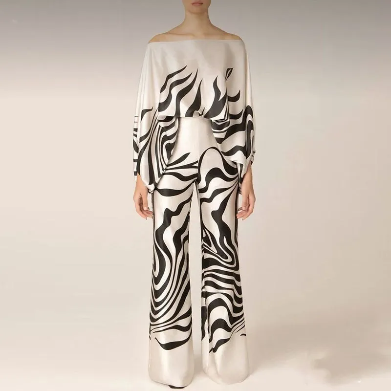 Edith | Comfy Silk Blouse & Pants Set