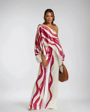 Edith | Comfy Silk Blouse & Pants Set