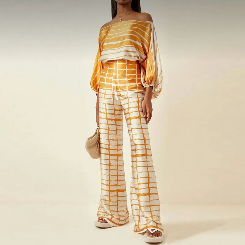 Edith | Comfy Silk Blouse & Pants Set