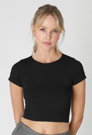 Emma Baby Tee-Black