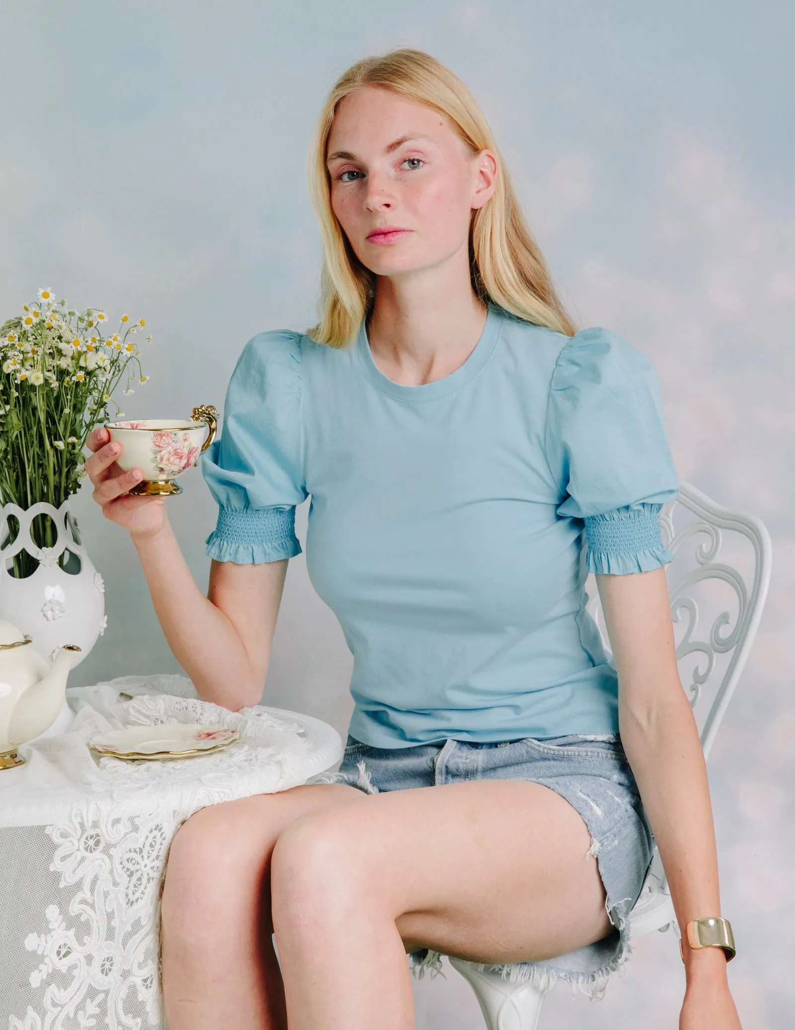 Esme Tee in Baby Blue by Love the Label
