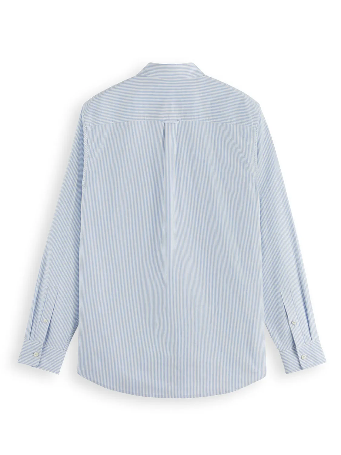 ESSENTIALS - Regular Fit Button Down Oxford - Blue Stripe