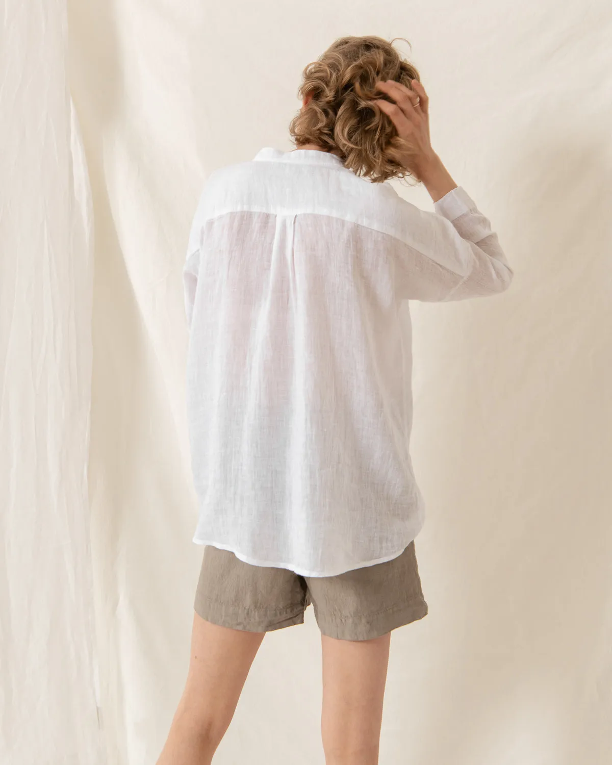 Eva - Linen Shorts in Cappuccino