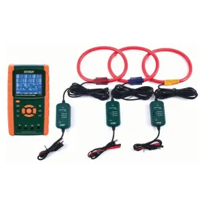 Extech PQ3450-30 3000A 3-Phase Power Analyzer Kit w/ CT Probes & NIST Calibration