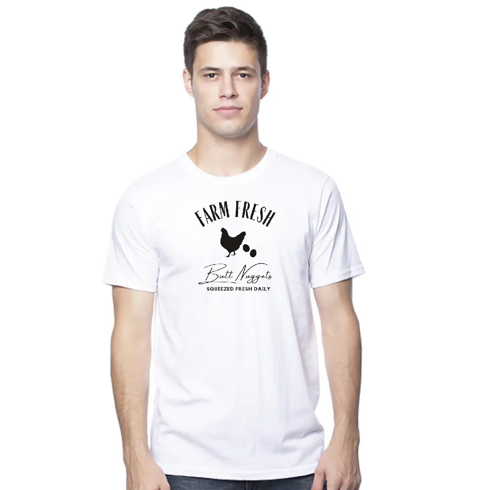 Farm Fresh Butt Nuggets Organic Cotton Men's Tee