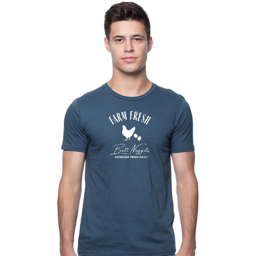 Farm Fresh Butt Nuggets Organic Cotton Men's Tee