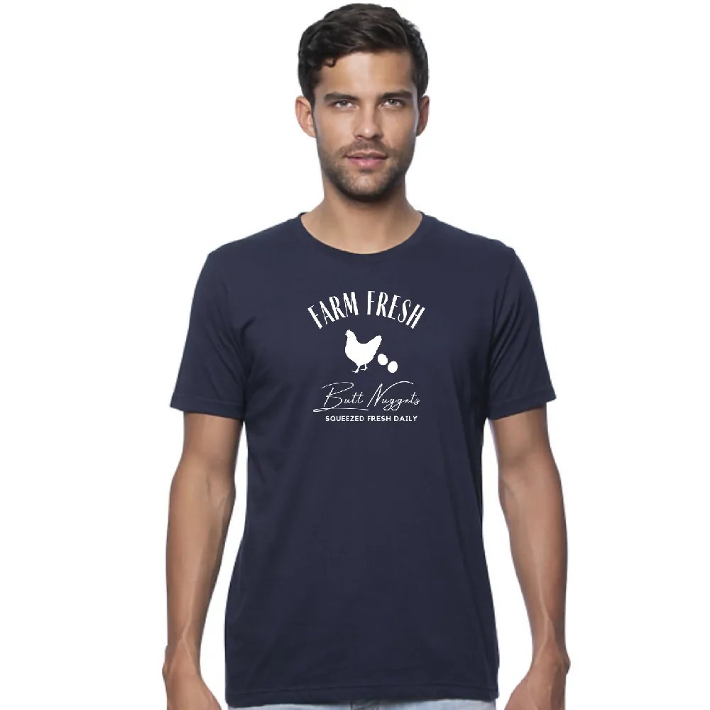 Farm Fresh Butt Nuggets Organic Cotton Men's Tee
