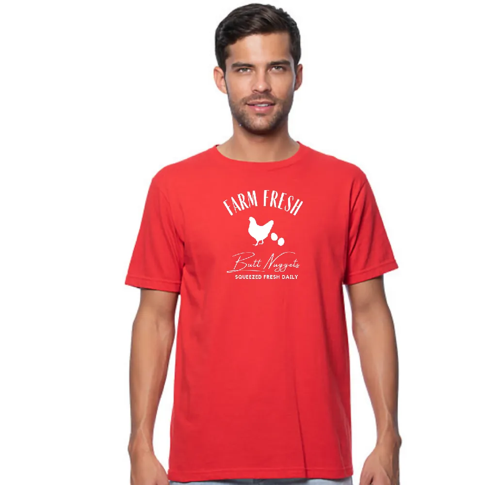 Farm Fresh Butt Nuggets Organic Cotton Men's Tee