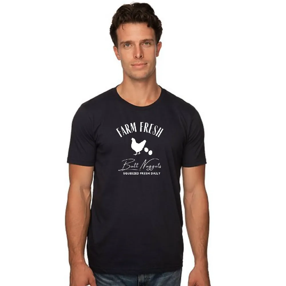 Farm Fresh Butt Nuggets Organic Cotton Men's Tee