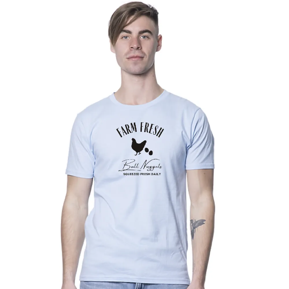 Farm Fresh Butt Nuggets Organic Cotton Men's Tee