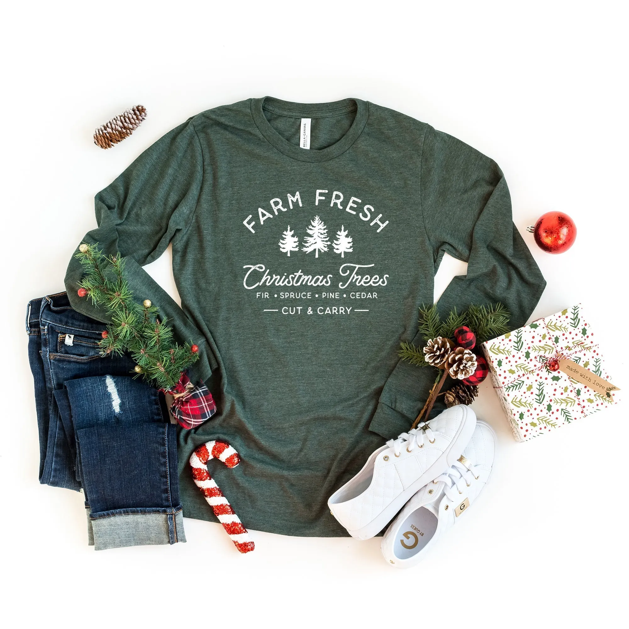 Farm Fresh Christmas | Long Sleeve Crew Neck