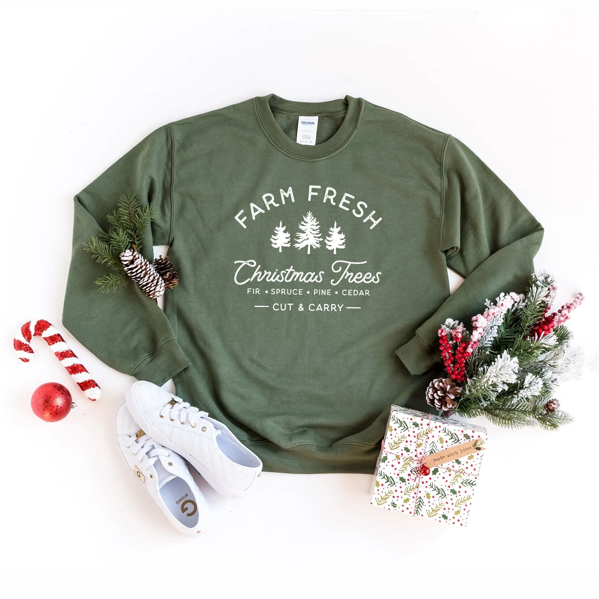 Farm Fresh Christmas | Long Sleeve Crew Neck