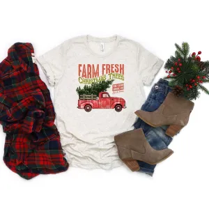 Farm Fresh Christmas Tree Truck | Short Sleeve Crew Neck