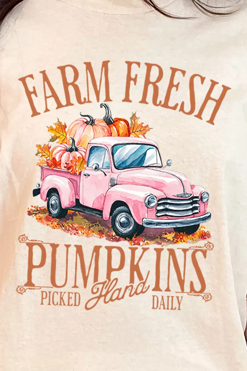 Farm Fresh Pink Pumpkins Short Sleeve Relaxed Fit T-Shirt