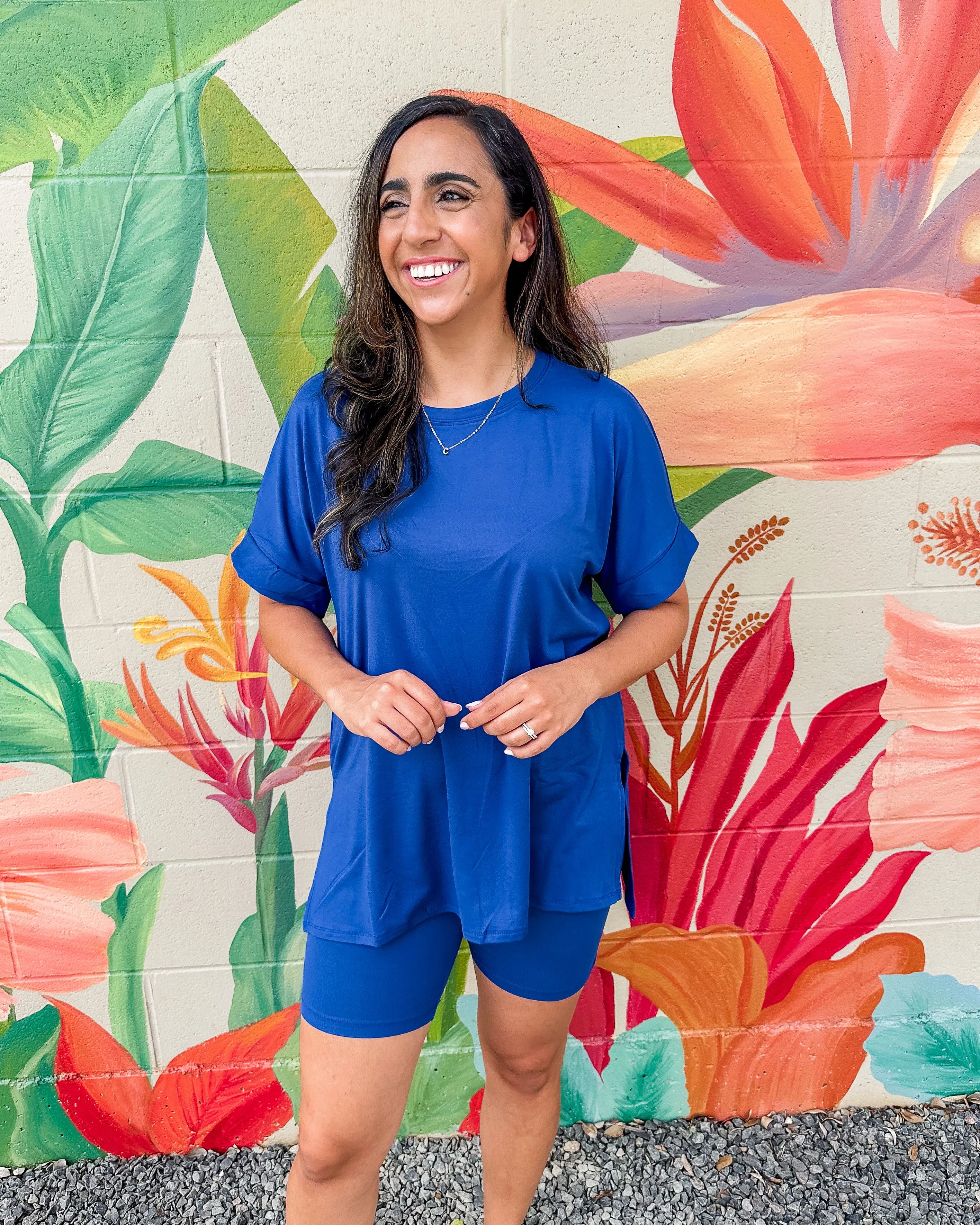 Faye Biker Shorts - Blue (S)