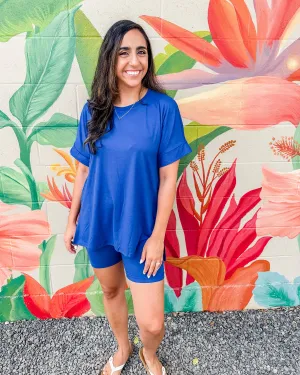 Faye Biker Shorts - Blue (S)