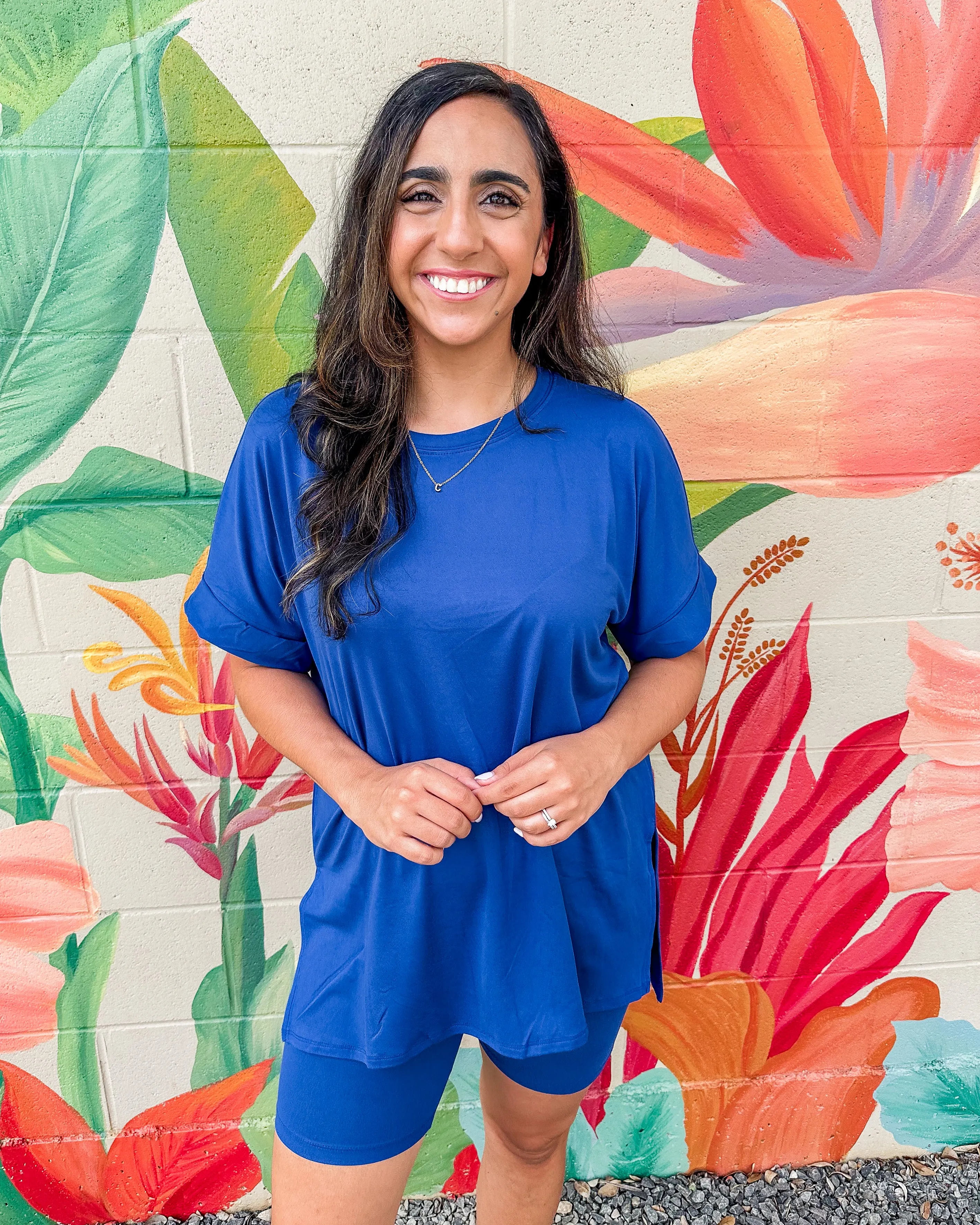 Faye Biker Shorts - Blue (S)