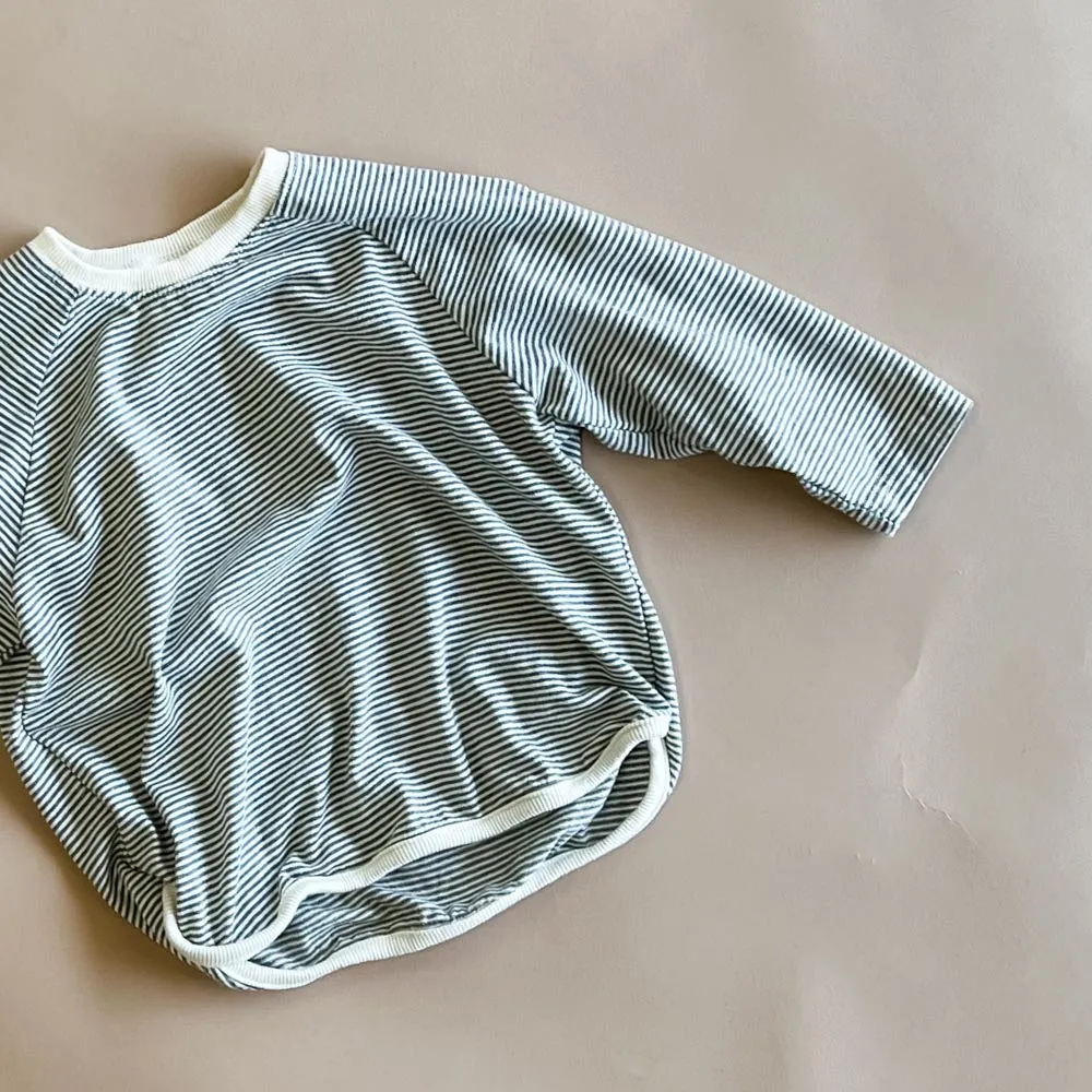 Finlay Striped Baby Tee | Grey