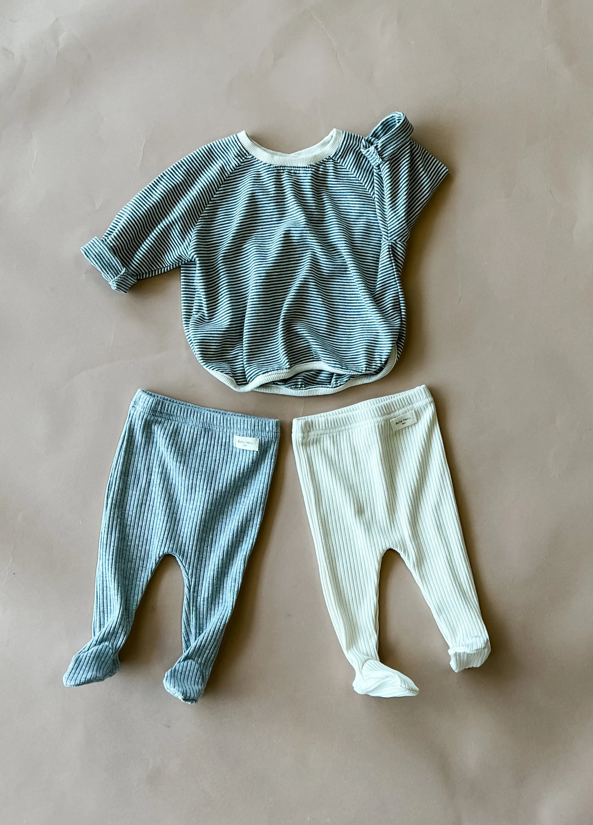 Finlay Striped Baby Tee | Grey