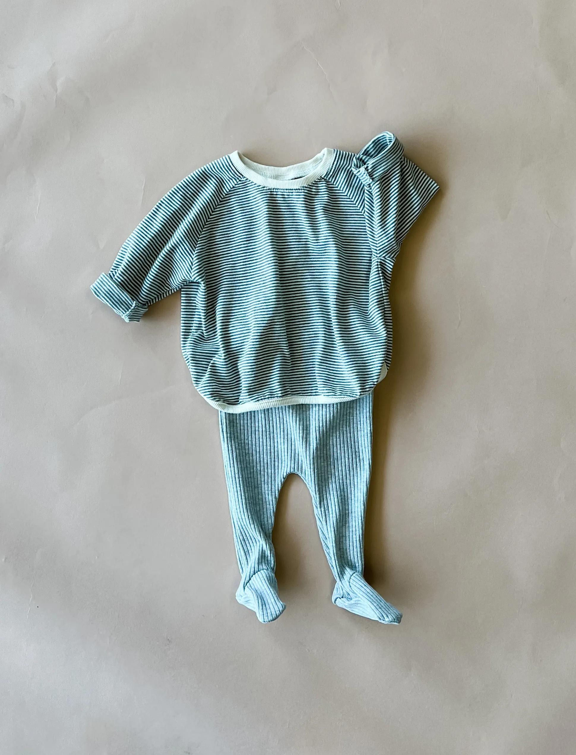 Finlay Striped Baby Tee | Grey