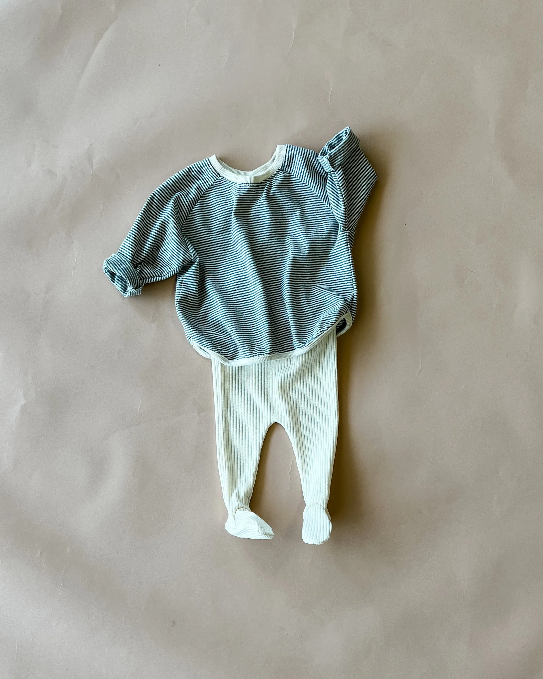 Finlay Striped Baby Tee | Grey