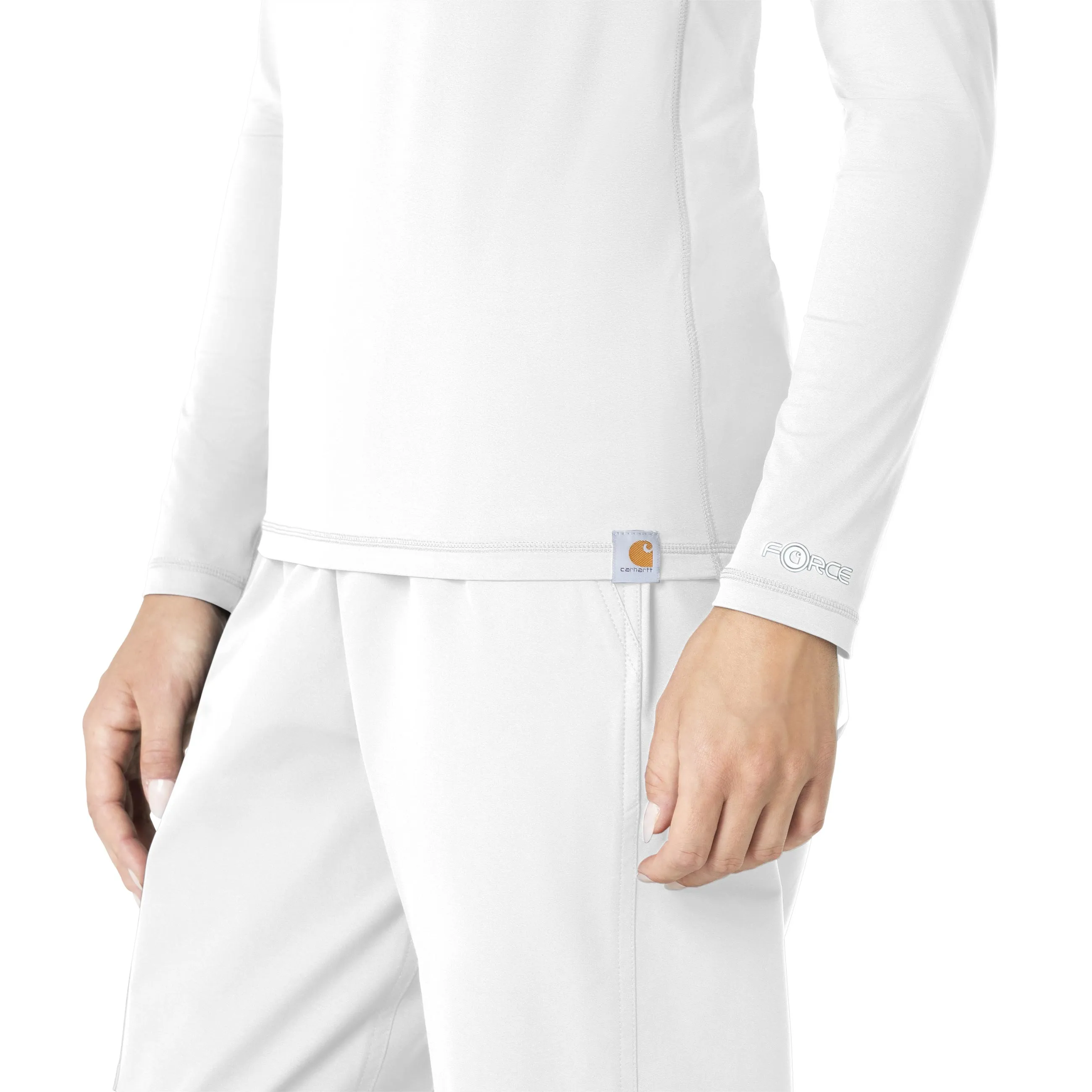 Force Sub-Scrubs C31002 Performance Long Sleeve Tee White