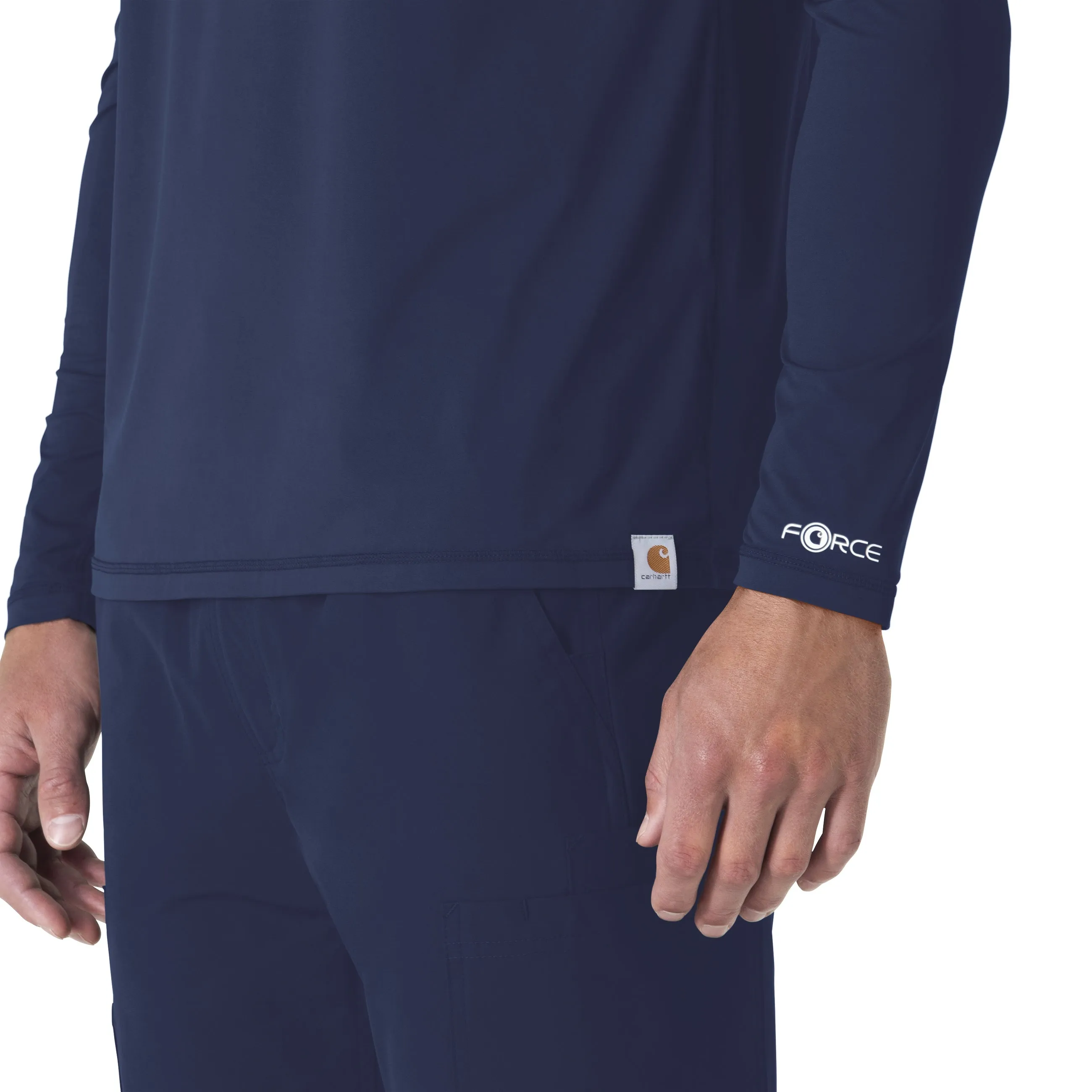 Force Sub-Scrubs C32002 Men's Performance Long Sleeve Tee Navy