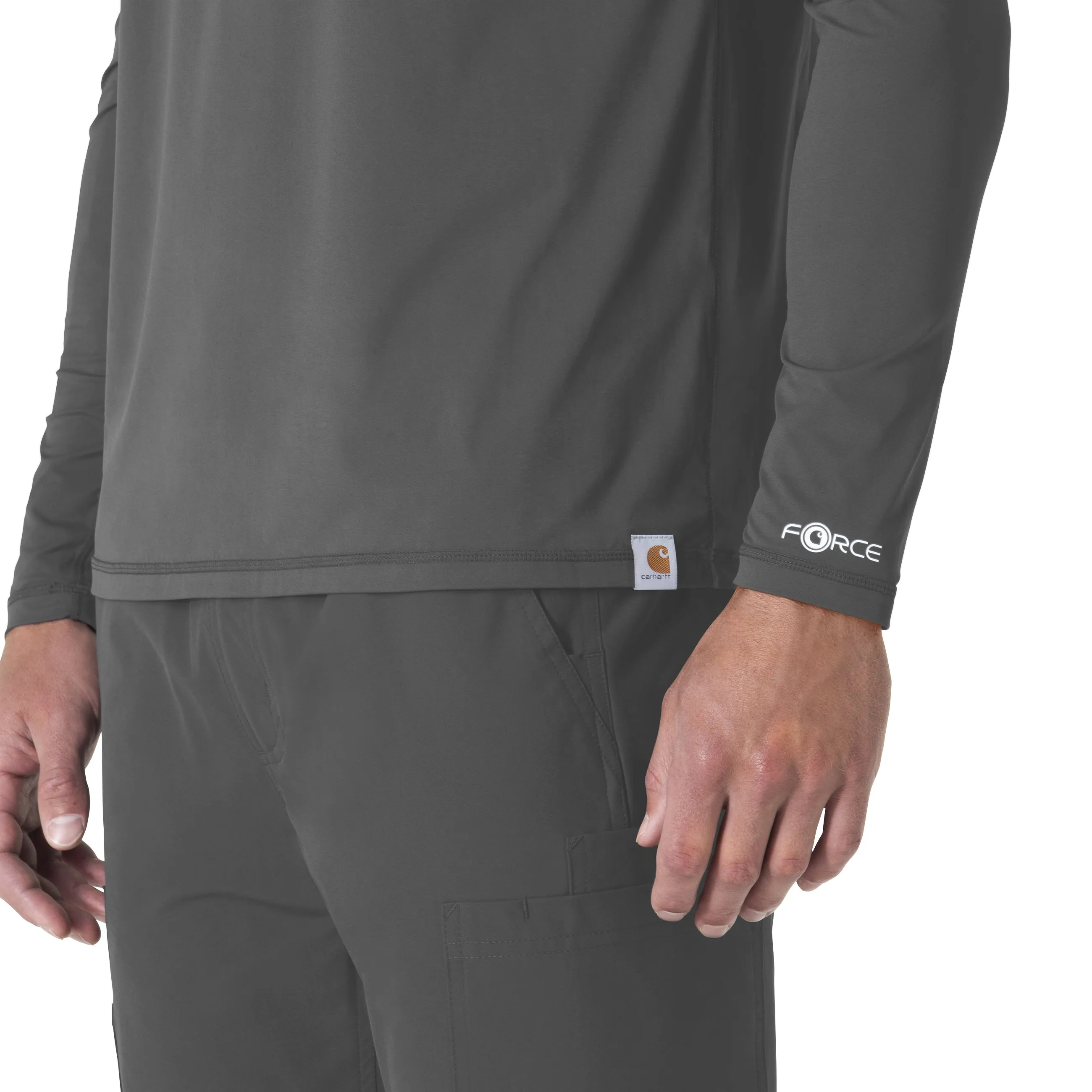 Force Sub-Scrubs C32002 Men's Performance Long Sleeve Tee Pewter