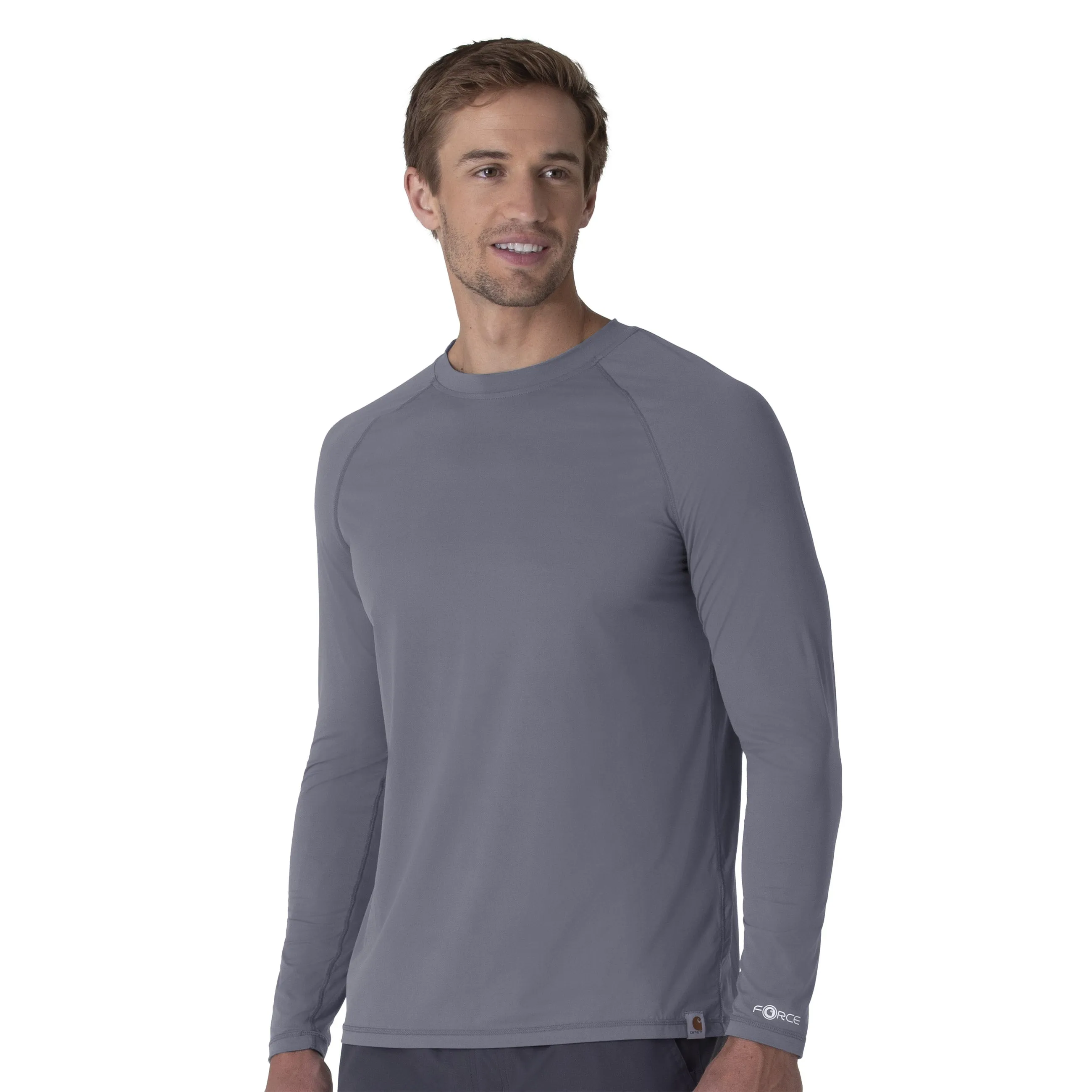 Force Sub-Scrubs C32002 Men's Performance Long Sleeve Tee Pewter